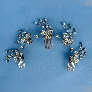 Elegant Silver Crystal Hair Comb